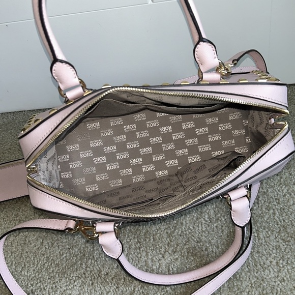 Michael Kors sandrine stud blossom studded lg satchel leather - Picture 4 of 7